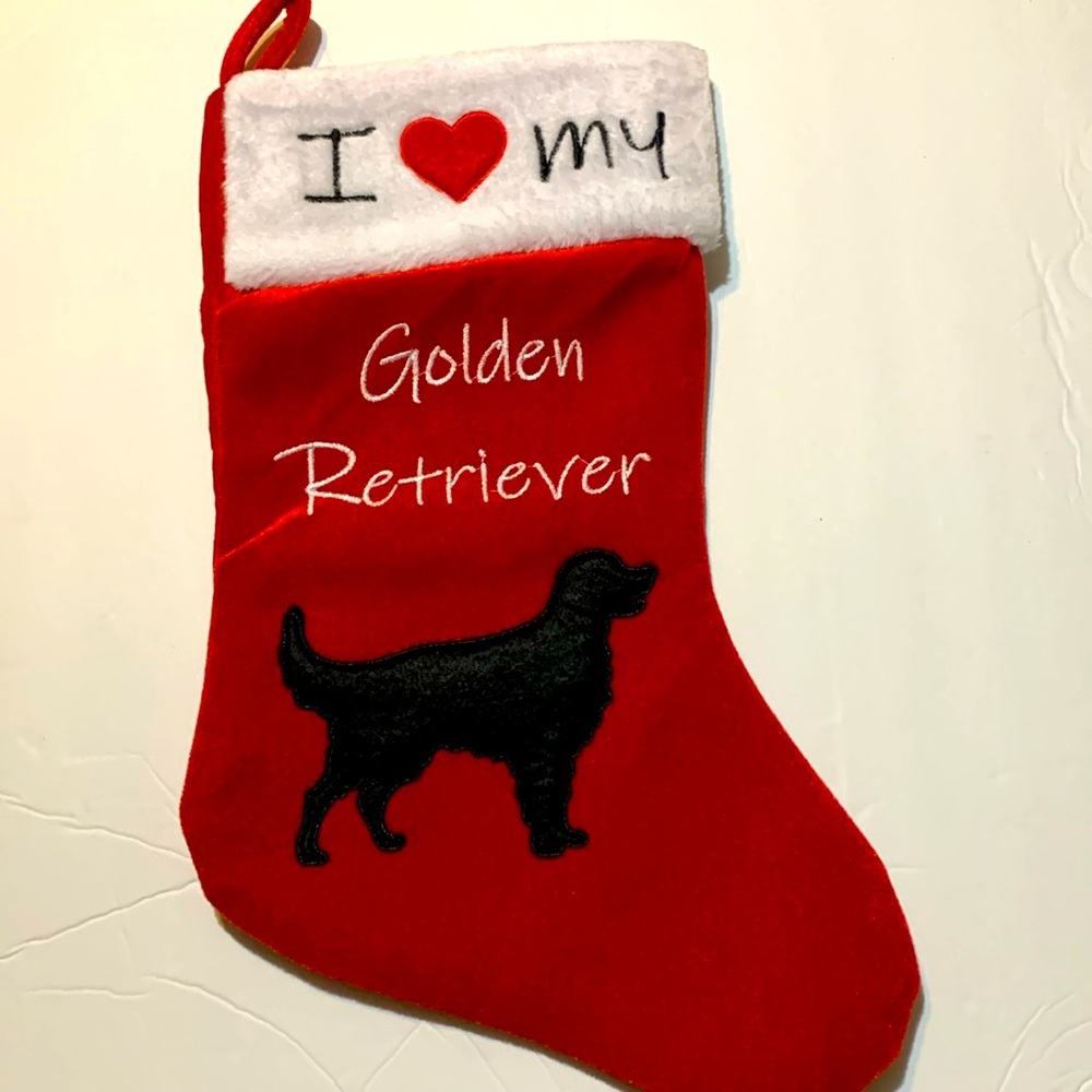 Golden retriever Christmas stocking